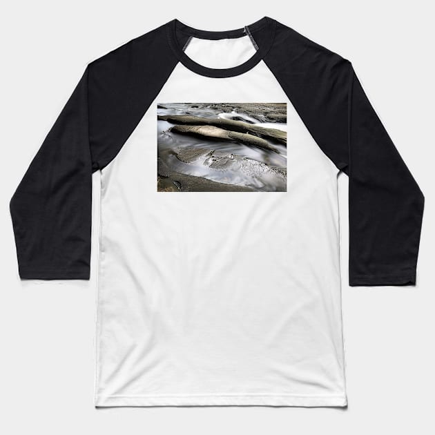 Clear Creek Time Lapse Still Baseball T-Shirt by jecphotography